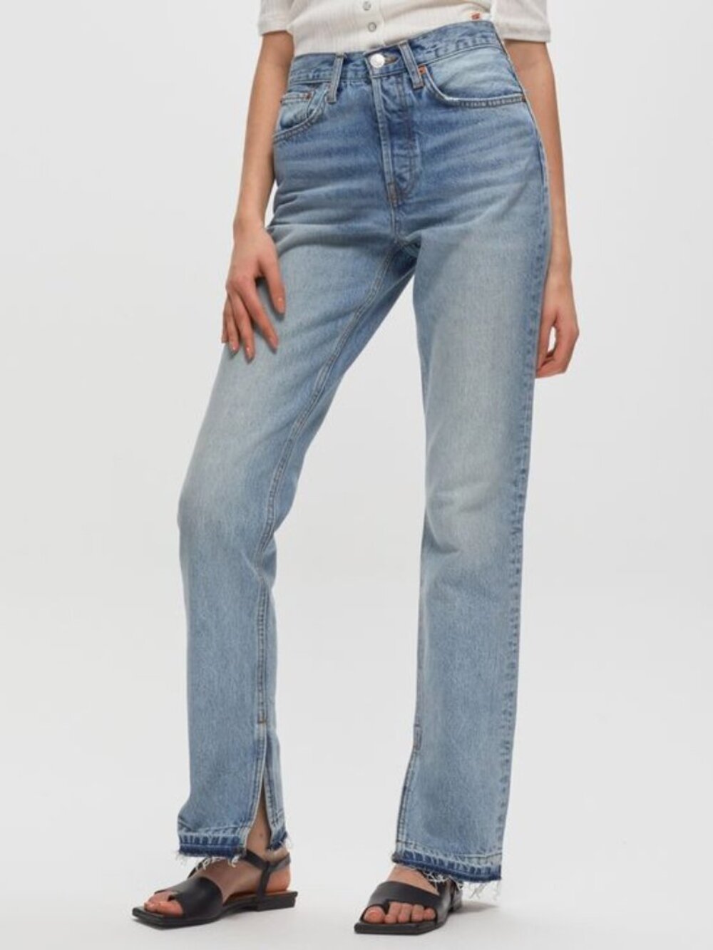 Re/Done 70's High Rise Skinny Boot Jeans in Opal Indigo Wash Size 24